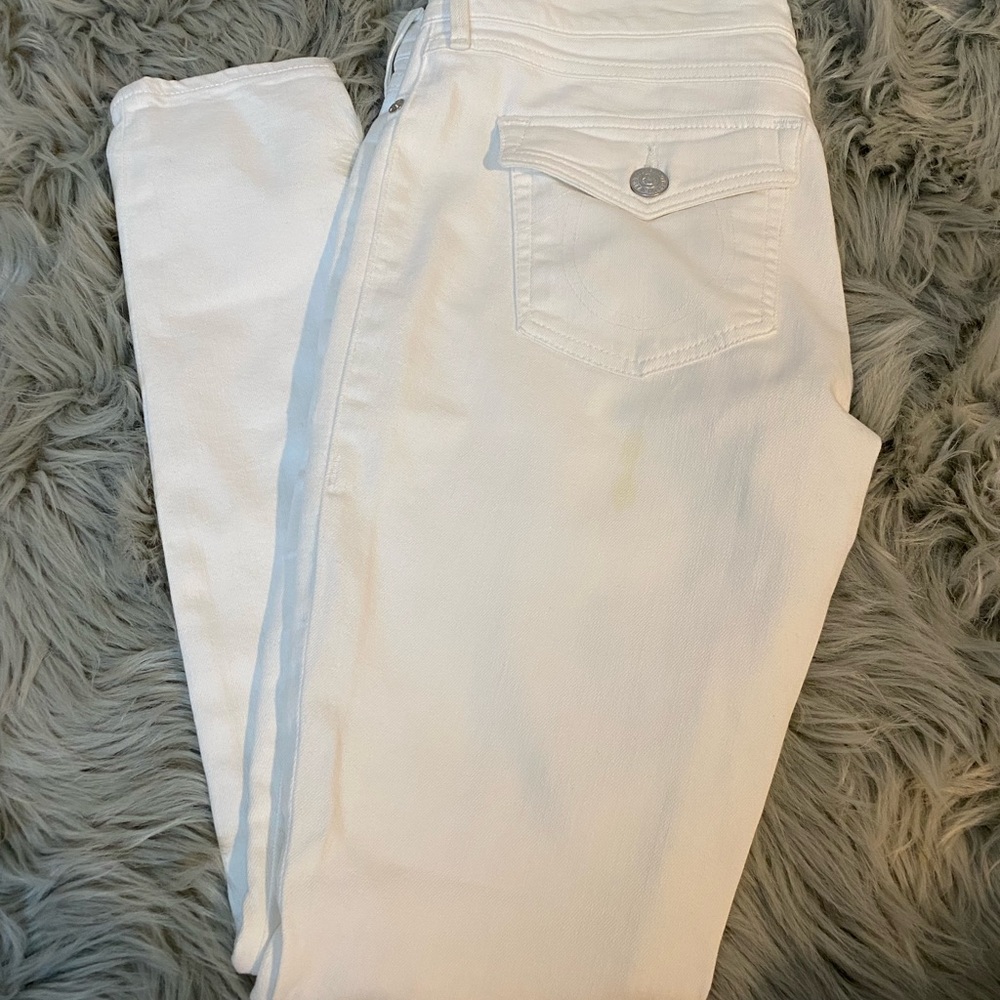 White true religion Casey jeans. Low rise super skinny, size 30.